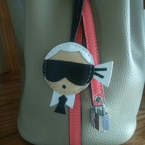 Little Karl, leather, handbag charm